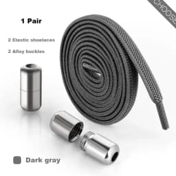 Alloy Lock No Tie Shoe Laces Flat Shoelaces for Sneakers Elastic Laces Without Ties Kids Adult Quick Lace for Shoes Rubber Bands