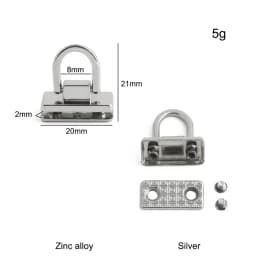 10/50/100PCS Metal Bag Side Hanger Square Ring For Handbag Strap Side Carabiner Clip Hook Chain Connector Buckle Accessories