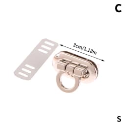 1PCS Mini Oval Twist Lock Metal Closure Buckle Turn Locks For Purse Wallet Women's Handbag Shoulder Bag Accessories