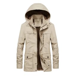 Military Cargo Coat Mens Thick Warm Man Jacket Winter Parkas Casual Cotton Padded Jacket Male Multi-Pocket Fur Hoodies Men Parka