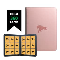 360 Cards Trading Card Binder 9-Pocket PU Leather Album, Portable Card Holder for TCG Game Cards Sports Cards, Collector Album