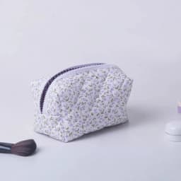 1PC Flower Printed Puffy Quilted Zipper Makeup Bag Storage Organizer Toiletry Handbag Cosmetic Pouch Large Travel Cosmetic Bag