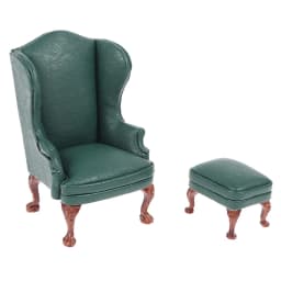 1:12 Dollhouse Wooden/Iron Fabric Double Single high-end Sofa Model Miniature Furniture Armchair Sofa Footstool Doll Decor Toy