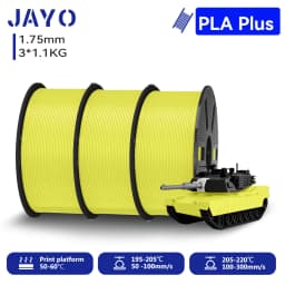 JAYO 3*1.1KG PLA + Filament 1.75MM PLA Plus 3D Printer Filament 1.1KG/roll For FDM Neatly Wound Coloful 3D Printing Material for 3D Printer & Pen