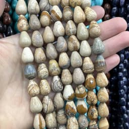 6 8 10MM Natural Stone Water Drop Turquoises Agates Quartz Jades Loose Spacer Beads For Jewelry Making DIY Bracelet Accessories