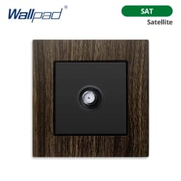 Wallpad Wood Texture Aluminum Alloy Panel EU Electrical Sockets And Wall Switches With LED 1 2 3 Gang 2 3 Way USB Charge Port