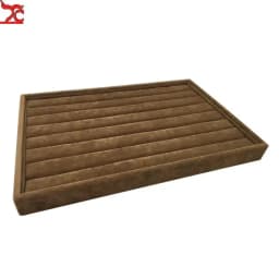 35X24X3Cm Flannel Jewelry Tray 100 Digit Ring Display Storage Jewelry Display Props Ring Trays Dedicated Dustproof Plastic Cover