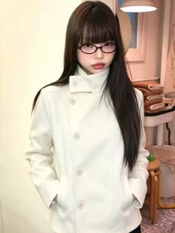 Street autumn/winter solid color women's turtleneck coat Y2K hip-hop retro Harajuku cute casual fashion versatile new women tops