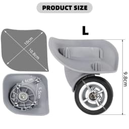 2Pcs Replacement Luggage Wheels for Suitcases Silent Repair Spinner Caster Rubber Wheels Trolley Parts Luggage Accessories
