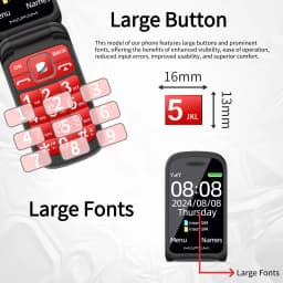 Mafam F899 Senior Flip Feature Phone Two Screen 2Sim Big Button SOS Dial Torch Clamshell Mobile Retro Style 15 days Long Standby