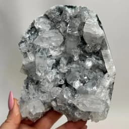 1pc Apophyllite Crystal Cluster, Glam Style Rock Crystal, Raw Stone Aquarium Decoration, Home Ornament Ideal for Gift