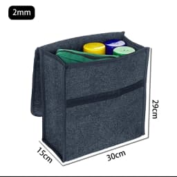 KKJOY Car Storage Felt Box For Dark Gray Anti Slip Storage Tools Towels Car Accessories Universal Foldable High-Quality Felt Box