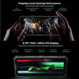 DOOGEE 5G V50 Flagship Rugged Smartphone, Dimensity 8300, 16GB+512GB, RGB Light, 200MP+20MP Night Vision+8MP Telephoto +8MP Wide Lens, Bluetooth Intercom, AI Features, 6.78" FHD 120Hz 550nit Screen, 66W, 11000mAh Silicon Carbon Battery, NFC, WiFi6E