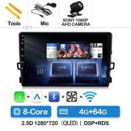 Android 16 Car Radio For Toyota Auris E150 2006 2007 2008 2009 2010 2011 2012 Multimedia Stereo Player Wireless Auto Carplay DVD