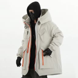 Mulit Pocket Winter Jackets Techwear Tactical Coats Men Fashion Streetwear Oversized Parkas Warm Hooded Jacket Windbreaker