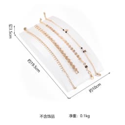 Luxurious Exhibitor Set Jewelry Display Stand White Leather Necklace Pendant Organizer Jewelry Window Counter Display Showcase