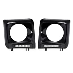 Headlight Trim Bezel With LED Fits Mercedes-Benz G Class W463 G550 G500 G63 1990 1991 1992 1993 1994 1995-2018 Chrome Black