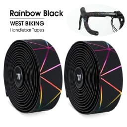 WEST BIKING Bicycle Handlebar Tape Soft EVA PU Bike Bar Tape Professional Cycling Damping Anti-Vibration Wrap With 2 Bar Plugs