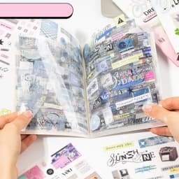 Mr. Paper Cloud’s Edge Imprint Sticker Book 20 Sheets - PET Die-Cut Craft, Ethereal Journal Decor, Creative Collage Material