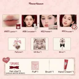 Flower Know Strawberry Cupid Box Collection Make Up Sets Cosmetics Full Set Palette Pressed Powder Blush Lipstick Mystery Box