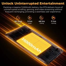 OUKITEL RT9 Rugged Tablet 6GB+256GB 10.1" HD Display Android 14 Unisoc T606 Octa-Core Support Dual SIM 11000mAh IP68 Tablet PC