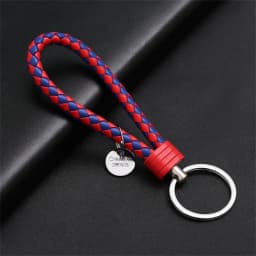 PU Leather Braided Woven Rope Wristlet Keychain Strap For Men Women Quality DIY Key Chains Bag Car Key Ring Jewelry Accessories