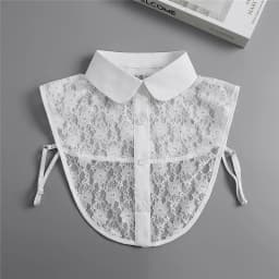 Female Lace Detachable Collar Vintage Solid Fake Collar Lapel Blouse Top Adjustable Women Clothes Ladies False Collar