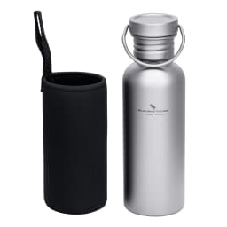 Boundless Voyage Wide Mouth Titanium Water Bottle Reusable Sport Drinking Bottle for Camping Hiking Picnic Climbing Running