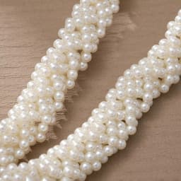 Handmade Pearl Beaded Chain Satin Ribbon Back Tie Wedding Dress Belt Bride Sashes for Wedding Bridesmaids Dress Gown