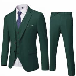 ( Blazer + Vest + Pants ) Men's Suit Slim 3 Pieces Set Solid Wedding Party Prom Groom Best Male Formal Business Suit