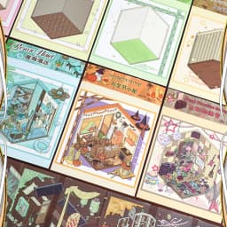 Mr. Paper Modern Art Architecture Theme Collection Sticker Book 29pcs, Miniature Room Design, DIY Creative Journal Collage