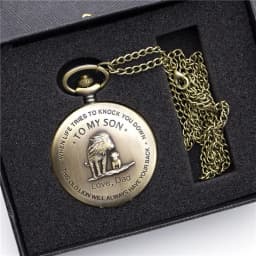 Best Gift Quartz Pocket Watch Chain To My Son Necklace Fob Watches Men Children's Day Kids Boy Gift Present Reloj De Bolsillo
