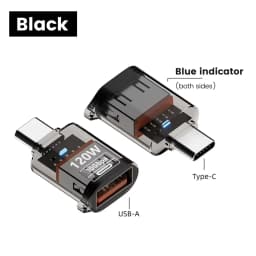 120W Fast Charging USB 3.2 to Type C Adapter OTG 10GB High Speed Data Audio Transfer For PC Tablet Xiaomi Huawei USB C Converter