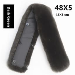 Warmth Insulated Rabbit Fur Collar for Men's Leather Jacket And down Coat Whole Skin Stand Collar Anti Dirt Fake Fur Collar