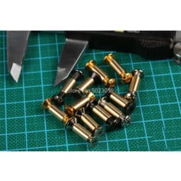 10sets M4 Nut Flat Hex Head screws For DIY Knife handle Making material Fastener Bolt Rivets Scale Screws