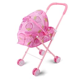 Trendy Plastic + Metal Dolls Pram Iron Support Frame Play Game Stroller Role Play Furniture Toy Little Girls Boys