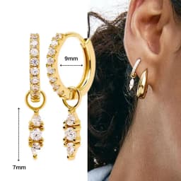 925 Sterling Silver Ear Needle Crystal Zircon Tassel Pendant Hoop Earrings Retro Small Fragrance Style High Jewelry Women Gifts