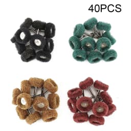 40/80 PCS Mini Drill Abrasive Brush Nylon Fiber Polishing Wheel 3mm Shank for Dremel Accessories Tools Glass Metal Polishing