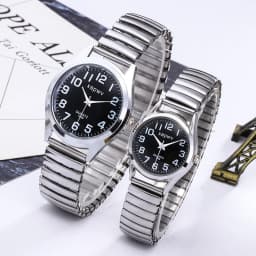 Large Dial Watch Men's Simple Women's Quartz Watch Fashion Casual Arabic Numeral Couple Watch Pair of Men and Women