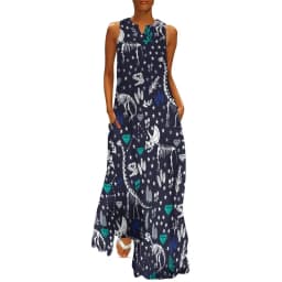 Skeleton Print Dress Spring Horror Monsters Street Style Bohemia Long Dresses Womens Night Club Maxi Dress Birthday Gift