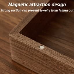 Solid Wood Jewelry Box Walnut Ring Earring Storage Display Boxes Luxury Women's Bracelet Jewelry Packaging Box with Lock