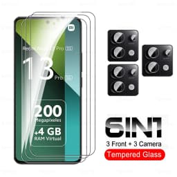 8 in 1 Tempered Glass For Redmi Note 13 Pro 5G Camera Glass Xiaomi Note13 14 Note14 13Pro Note13Pro 4G HD Lens Screen Protector