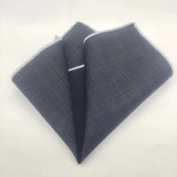 23cm Luxury Grey Wool Pocket Square For Men Vintage Plaid Striped Handkerchief Soft Skinny Hanky Banquet Cravat Suit Accessories