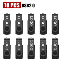 10pcs/lot USB 2.0 USB Flash Drive Flash Memory Card 32GB Pendrive 64GB Usb Stick 4GB 8GB 16GB Memory Stick U Disk Free Logo