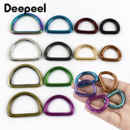 5/10Pcs 20/25/32/38mm D Ring Metal Buckles Webbing for Bag Strap Handbag Loop Connect Hook Dog Collar Clasp Bags Accessories
