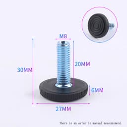 M6 M8 M10 Adjustable Leveling Chair Leg Feet Furniture Mat Screw-in Base Sofa Bed Cabinet Table Floor Protector Anti-slip Pad