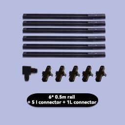 Track Light Rail Set 2 Wire Lighting Fixture 0.5M 1M Spot Led Track Lamp for Living Room Straight/L Shape Connectors Ceiling Box