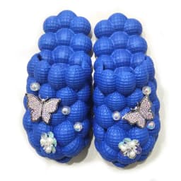 2025 Summer New Bubble Slippers Women Toe-covered Massage Sandals Creative Peanut Shoes Herringbone Slippers Beach Flip Flops