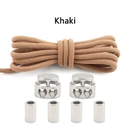 1Pair Lock Shoe laces Without ties Metal Buckle Laces Round Elastic Laces Sneakers Kids Adult No Tie Shoelaces Shoes Accessories