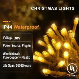 Christmas Decorations 2026 Festoon Led Fairy Lights Starry Style Outdoor(Warm White+Cool White Strobe) 28M(W)*0.4/0.5/0.6M(H)